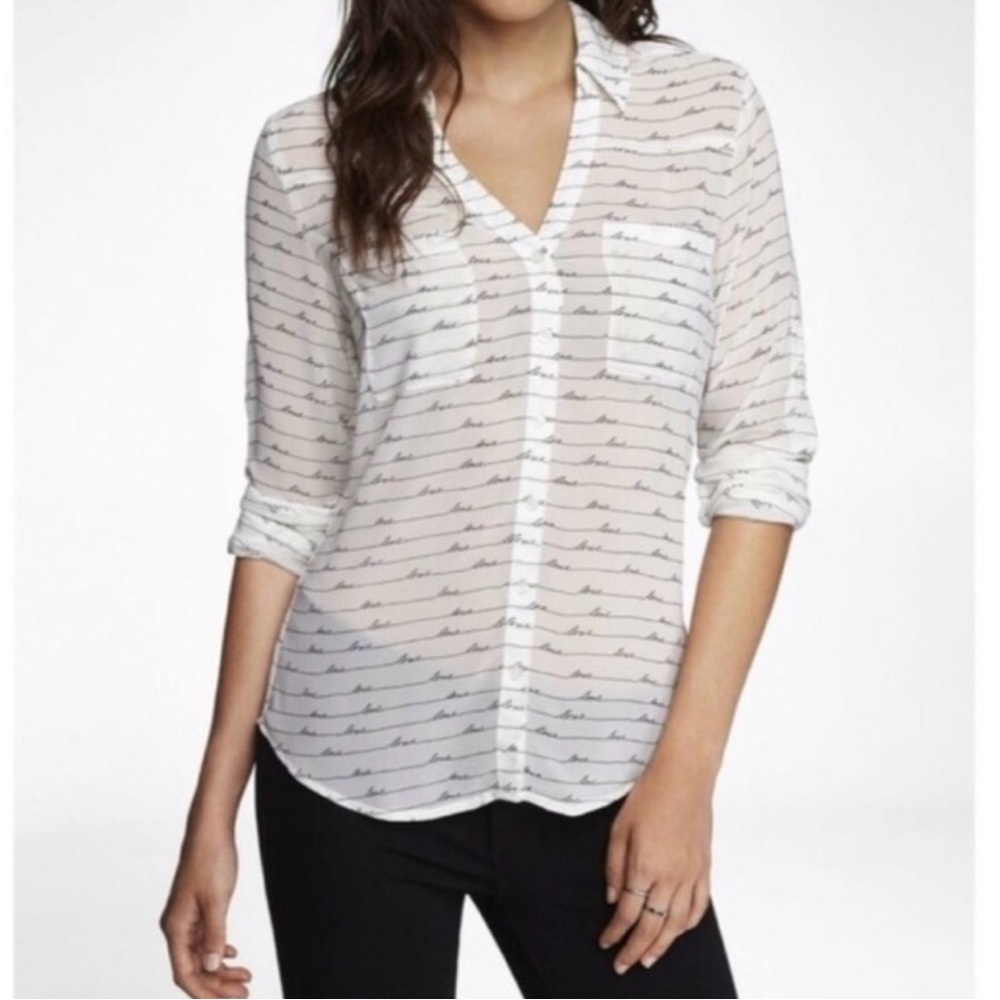 Express Portofino "love" Blouse